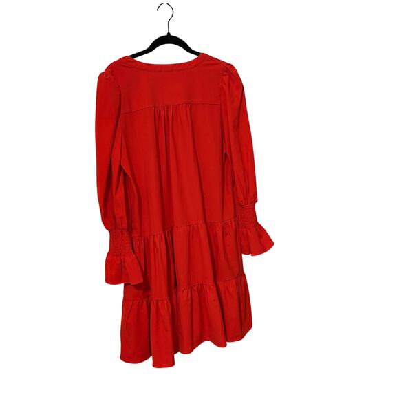 Tuckernuck Pomander Place Red Crepe Kenzo Mini Dress Size Medium - Picture 6 of 11